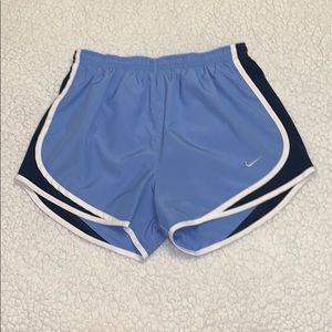 Baby blue and navy Nike shorts